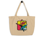 Our Flock Rocks Large organic tote bag - Image 3