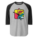 Our Flock Rocks 3/4 sleeve raglan shirt - Image 2