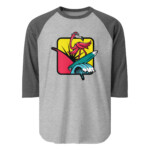 Our Flock Rocks 3/4 sleeve raglan shirt - Image 3