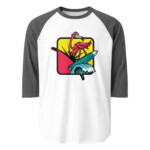 Our Flock Rocks 3/4 sleeve raglan shirt - Image 5