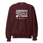 Ammon Medical and Urgent Care Unisex Sweatshirt White Logo - Image 5
