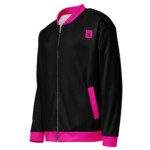 PINK Unisex Bomber Jacket - Image 3