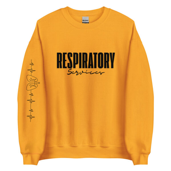 Respiratory Unisex Sweatshirt -Black Logo - Image 10