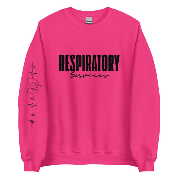 Respiratory Unisex Sweatshirt -Black Logo - Image 4