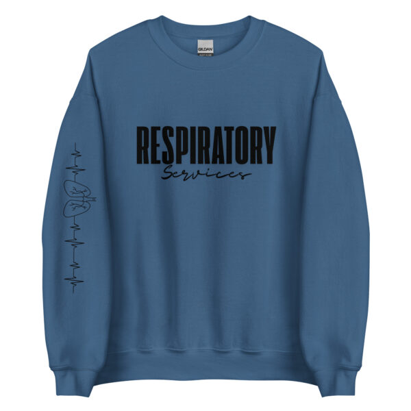 Respiratory Unisex Sweatshirt -Black Logo - Image 2