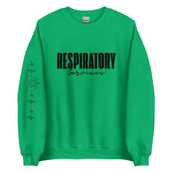 Respiratory Unisex Sweatshirt -Black Logo - Image 8