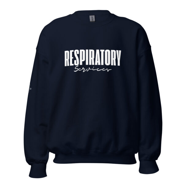 Respiratory Unisex Sweatshirt -White Logo - Image 6