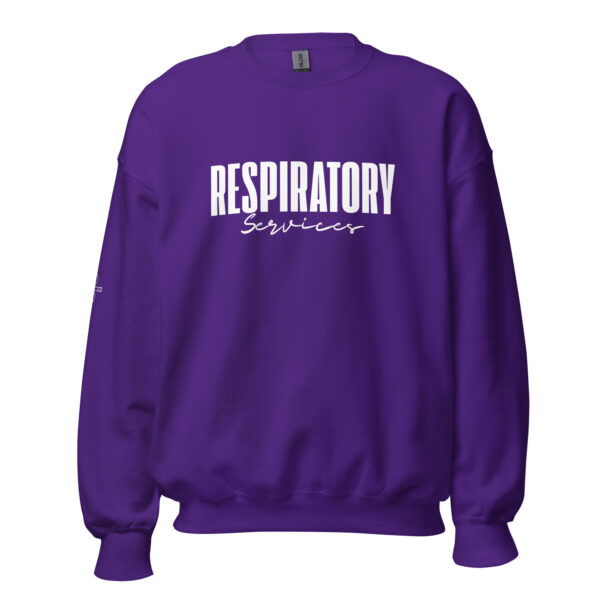 Respiratory Unisex Sweatshirt -White Logo - Image 14