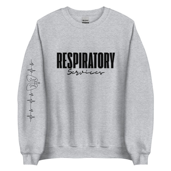 Respiratory Unisex Sweatshirt -Black Logo - Image 14