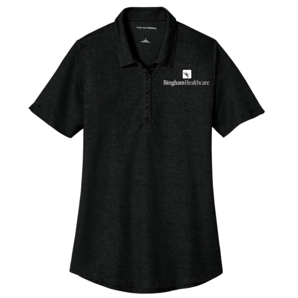 Bingham Healthcare Heathered Black Polo