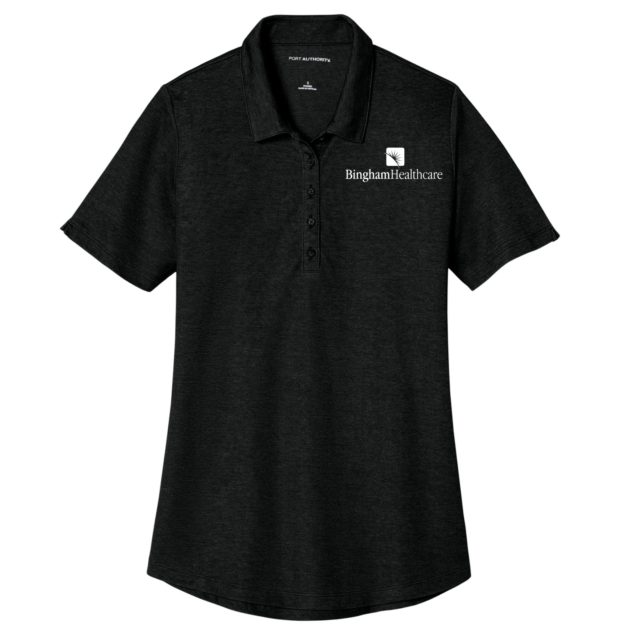 Bingham Healthcare Heathered Black Polo