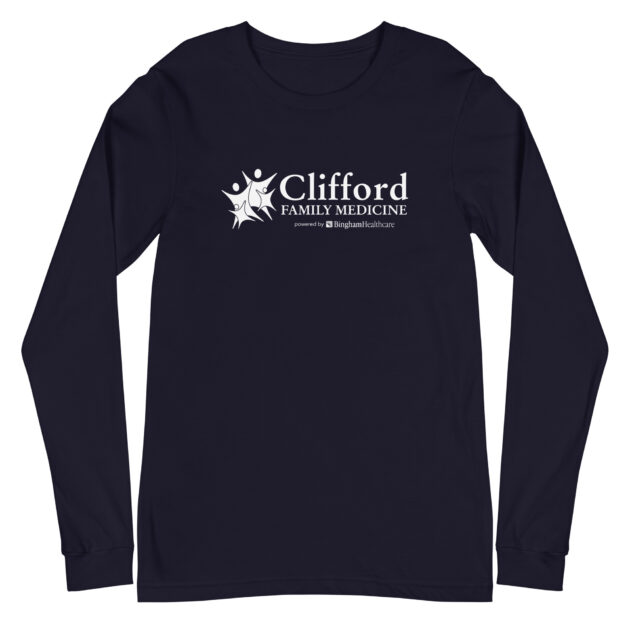 Clifford.Unisex Long Sleeve Tee White logo