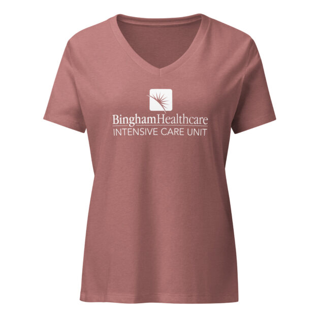 ICU.Women’s relaxed v-neck t-shirt White Logo