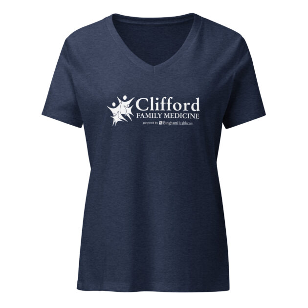 Clifford.Women’s relaxed v-neck t-shirt White logo