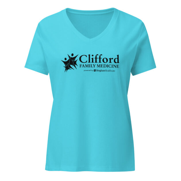 Clifford.Women’s relaxed v-neck t-shirt Black Logo