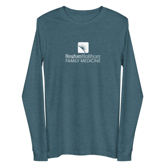 Family Medicine.Unisex Long Sleeve Tee White logo